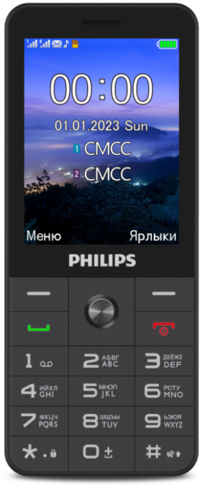 

Мобильный телефон Philips, Xenium E6808 Черный