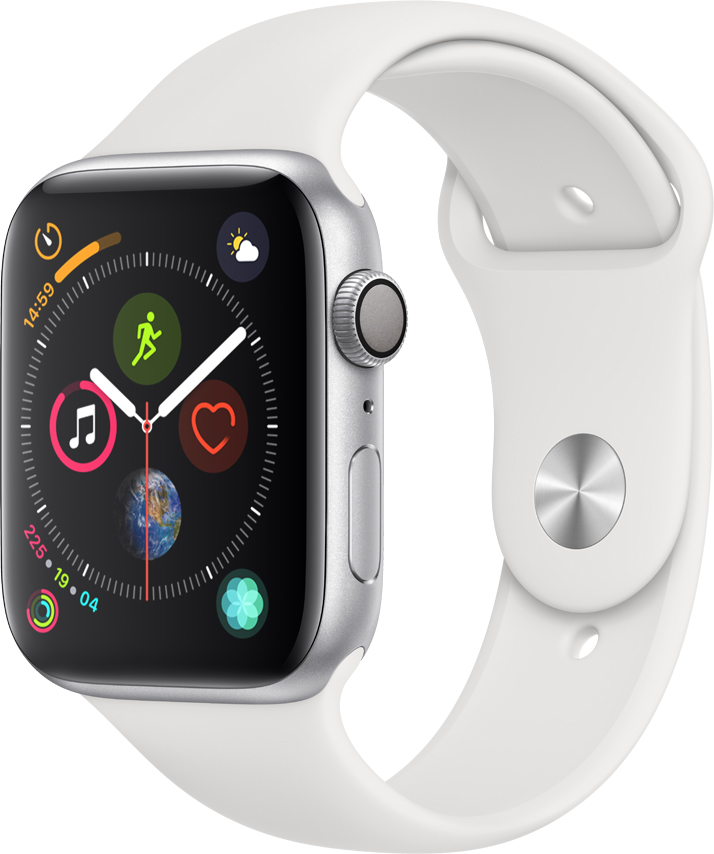 

Часы Apple Watch Series 4 44 мм серебряный + ремешок белый (MU6A2RU/A), Watch Series 4 44 мм серебряный + ремешок белый (MU6A2RU/A)