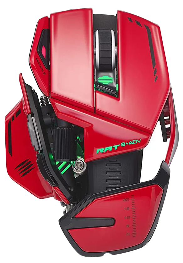 Мышь Mad Catz, R.A.T. 8+ ADV PMW3389 проводная Красная 
Мышь Mad Catz, R.A.T. 8+ ADV PMW3389 проводная Красная