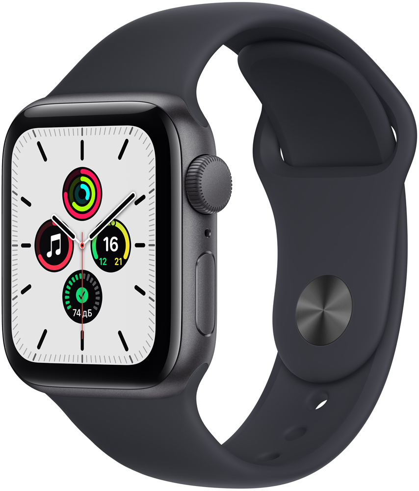 Часы Apple, Watch SE GPS 40мм корпус из алюминия серый космос + ремешок черный (MKQ13RU/A)
Часы Apple, Watch SE GPS 40мм корпус из алюминия серый космос + ремешок черный (MKQ13RU/A)