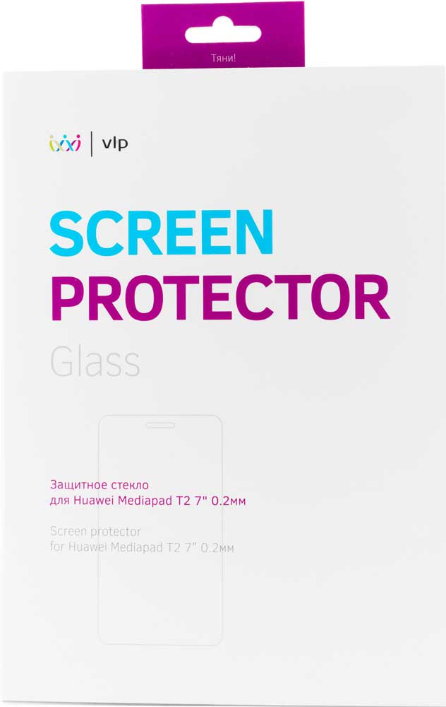 

Стекло защитное VLP, Huawei MediaPad T2 7" 0,2 мм прозрачное
