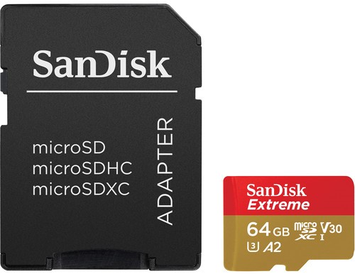 Карта памяти MicroSDXC SanDisk карта памяти sandisk extreme pro microsdxc 64gb uhs i u3 v30 a2 adp sdsqxcu 064g gn6ma