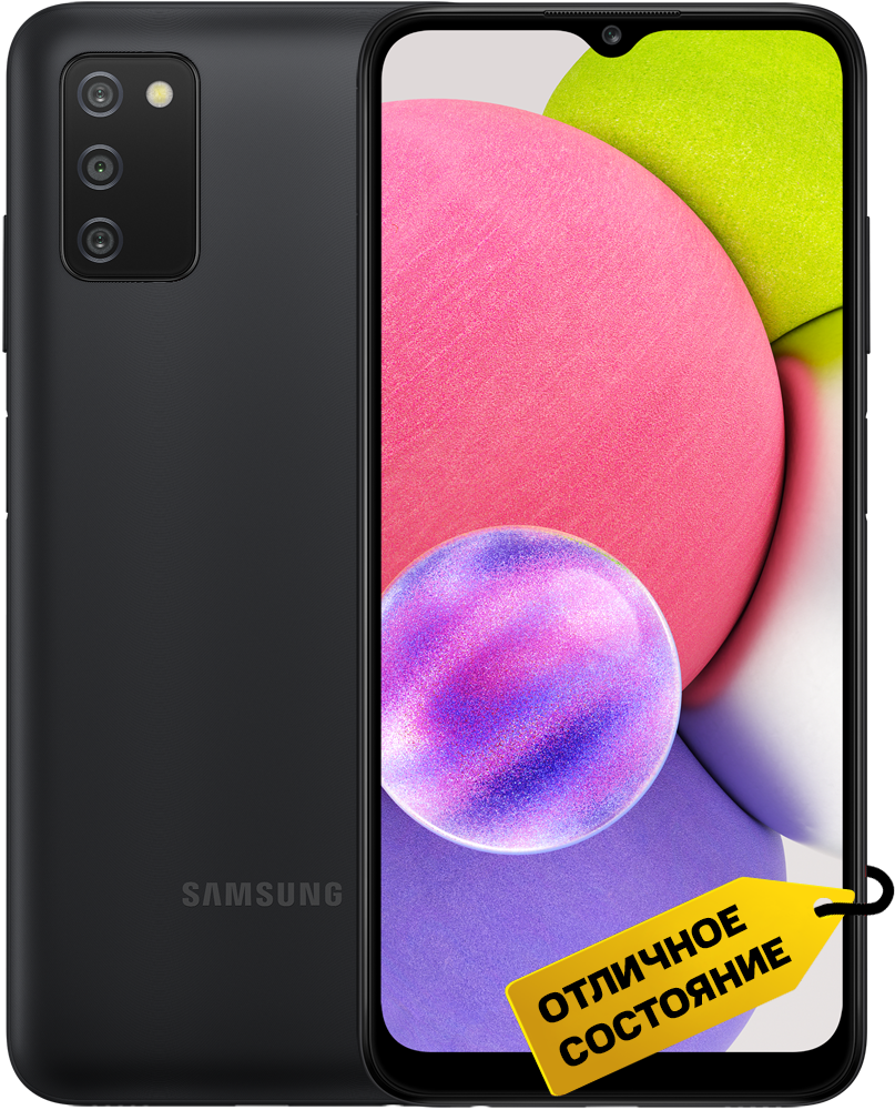 

Смартфон Samsung, Galaxy A03s 4/64Gb Черный «Отличное состояние»