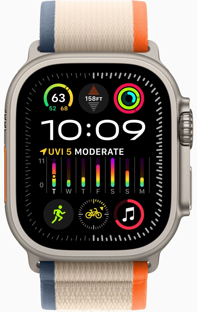 Часы Apple Watch Ultra 2 GPS 49мм корпус из титана + ремешок trail loop Оранжевый/Бежевый 0200-3839 Watch Ultra 2 GPS 49мм корпус из титана + ремешок trail loop Оранжевый/Бежевый - фото 2