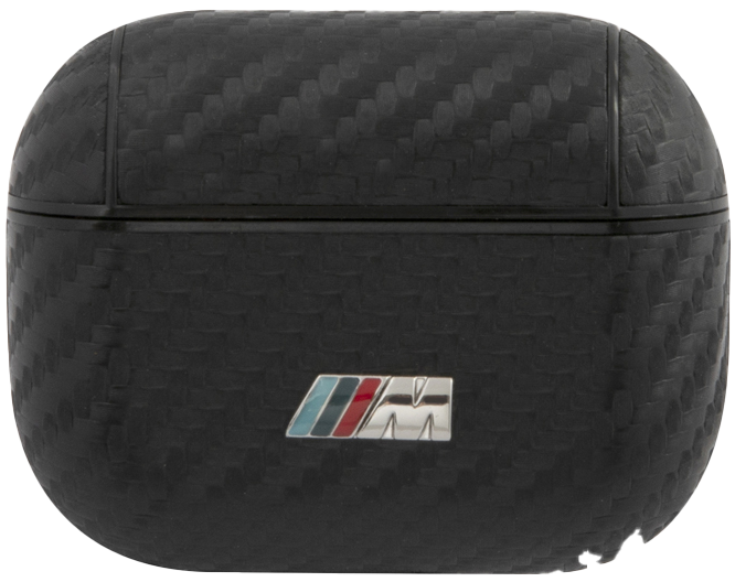 

Чехол для наушников BMW, для Airpods Pro M-collection PU carbon effect with metal logo Черный