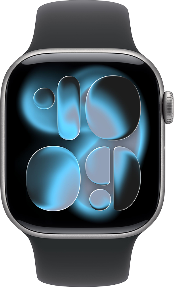 

Часы Apple, Watch Series 11 GPS 42мм Space gray aluminium+ремешок Sport Band black (ML)