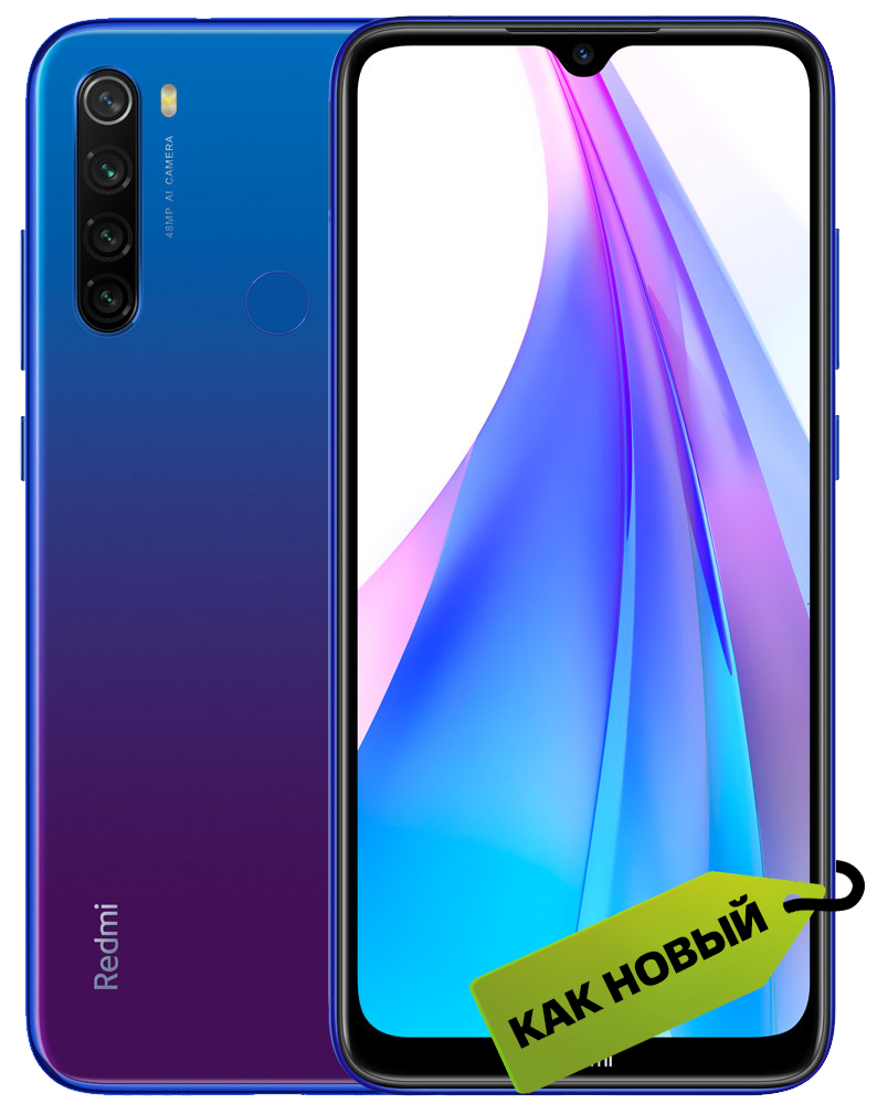 Смартфон Xiaomi Redmi Note 8T 4/64Gb Starscape Blue "Как новый":  купить по цене 11 390 рублей в интернет магазине МТС