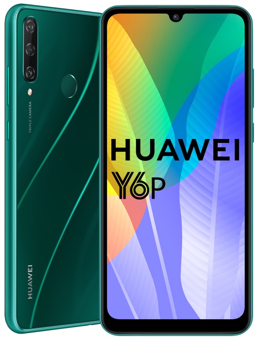 Смартфон Huawei Y6p 3/64Gb NFC Emerald Green 0101-7185 Merida-L49C Y6p 3/64Gb NFC Emerald Green - фото 1