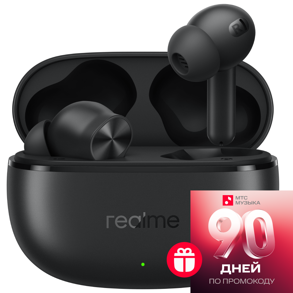 

Беспроводные наушники realme, Buds T200X Черные