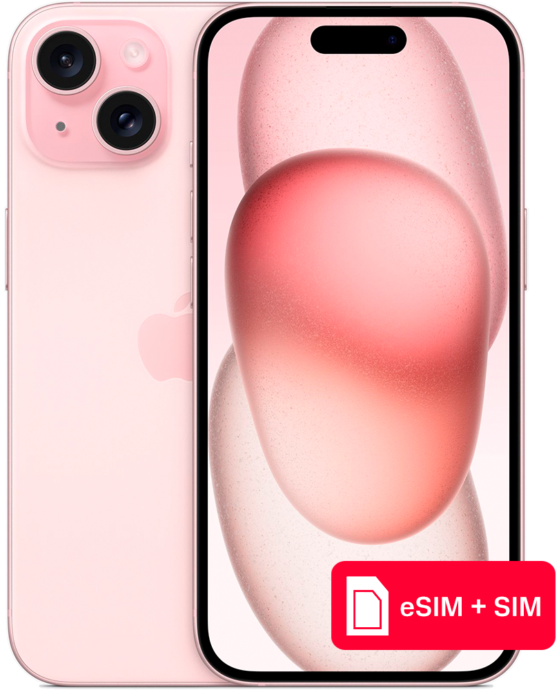 Смартфон Apple iPhone 15 256Gb eSIM + SIM Розовый южная африка конго гана танзания мозамбик 3 15 дней неограниченные данные предоплата sim картой esim 5 0