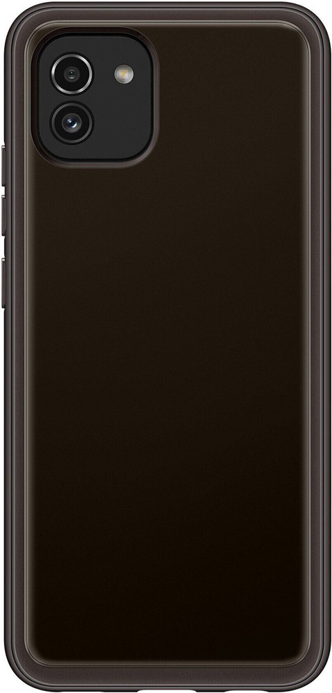 Клип-кейс Samsung Galaxy A03 Soft Clear Cover Black (EF-QA035TBEGRU ) клип кейс samsung galaxy a03 soft clear cover прозрачный ef qa035ttegru