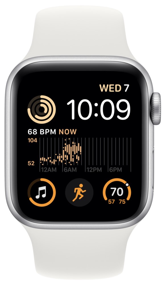 Часы Apple Watch SE 2022 GPS 44мм корпус из алюминия серебро + ремешок Белый 0200-3224 Watch SE 2022 GPS 44мм корпус из алюминия серебро + ремешок Белый - фото 2