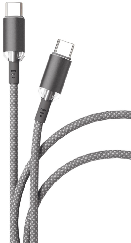 Дата-кабель VLP Diamond Cable USB C-USB C 1.2 м Серый