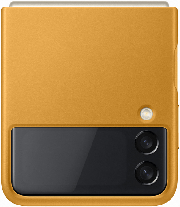 Клип-кейс Samsung Galaxy Z Flip3 Leather Cover Mustard (EF-VF711LYEGRU) 0313-9184 Galaxy Z Flip3 Leather Cover Mustard (EF-VF711LYEGRU) - фото 1