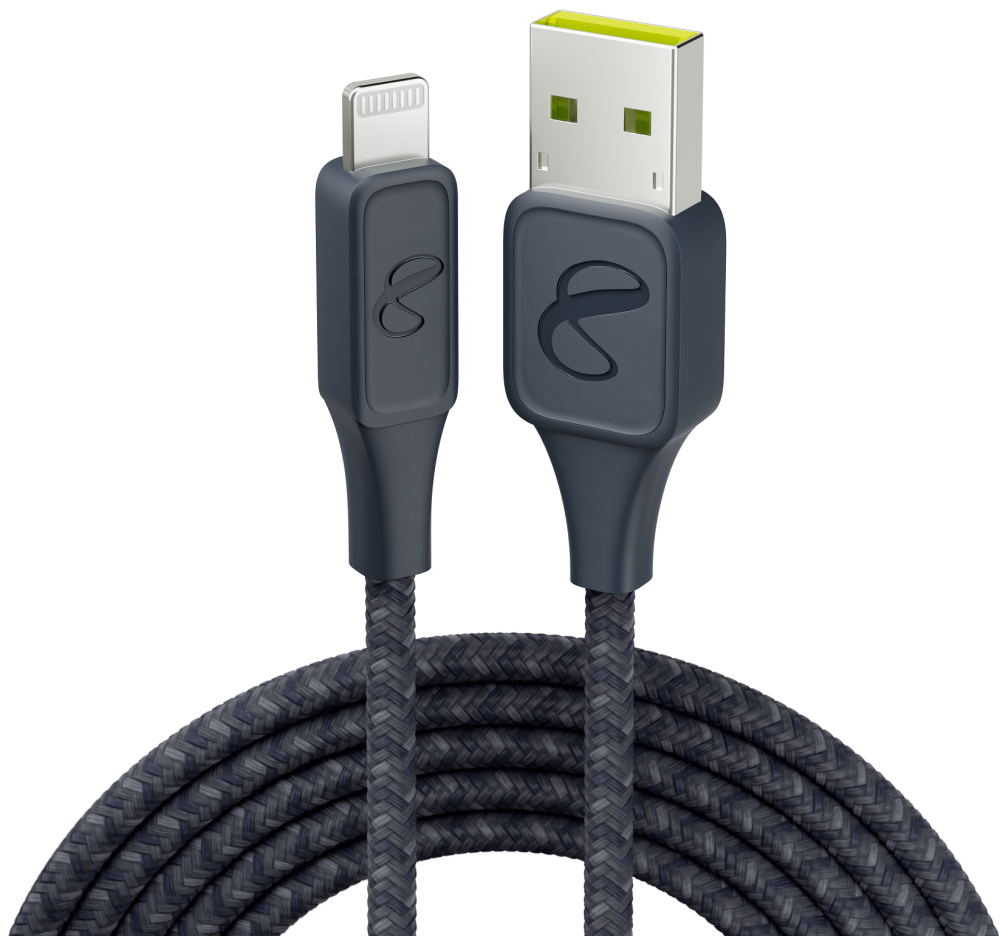 Дата-кабель InfinityLab InstantConnect USB-A - Lightning 1.5м  Blue (ILINCATLBLU) 0307-0746 InstantConnect USB-A - Lightning 1.5м  Blue (ILINCATLBLU) - фото 1