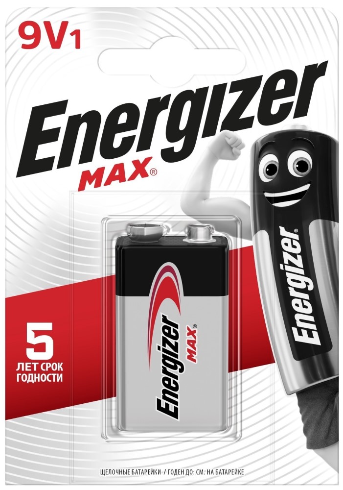 Батарея Energizer 9V батарея energizer lr44 литиевая блистер 2 шт