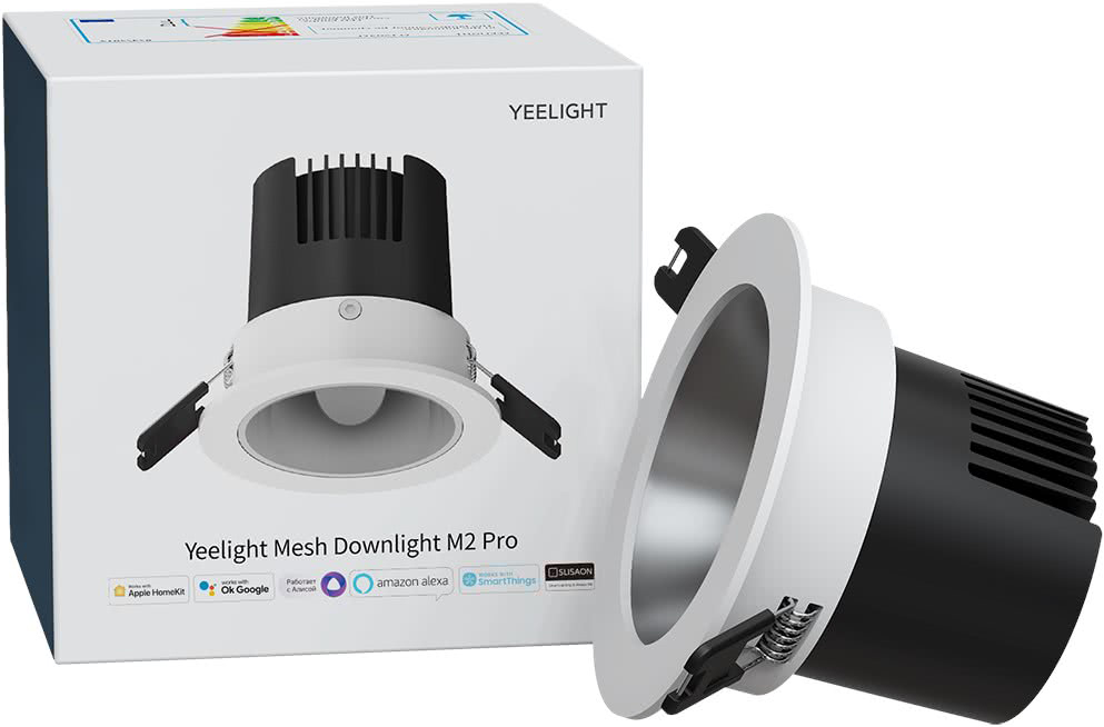 Умный светильник Yeelight Mesh Downlight M2 Pro встраиваемый Black (YLTS03YL) 0200-2574 Mesh Downlight M2 Pro встраиваемый Black (YLTS03YL) - фото 2