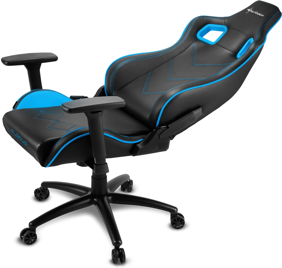 Игровое кресло Sharkoon Elbrus 2 экокожа Черно-синее 0200-3013 ELBRUS 2 BK/BU - фото 5