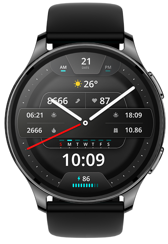 Часы Amazfit смарт часы global version x8 с 1 54 дюймовым tft дисплеем и полным сенсорным экраном