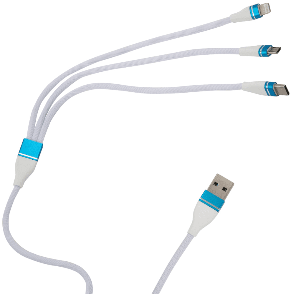 Дата-кабель RedLine USB A-Type-С+Lightning+Micro White 0307-0640 USB A-Type-С+Lightning+Micro White - фото 2