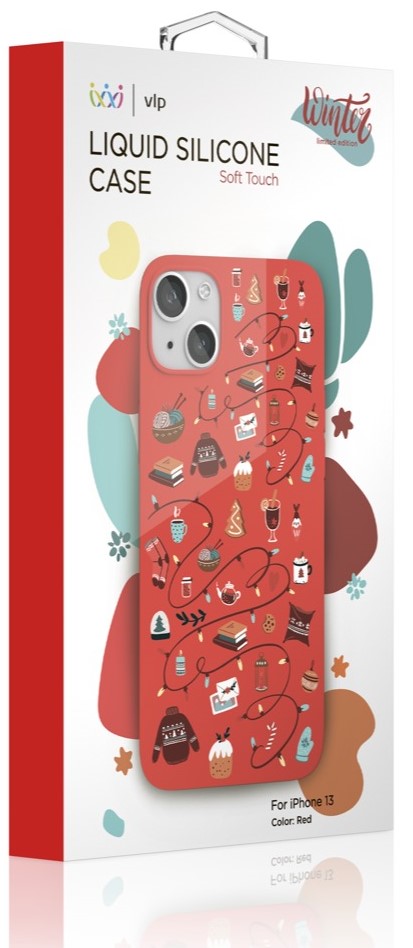 Клип-кейс VLP iPhone 13 Art Collection Christmas Spirit Red 0313-9966 - фото 2