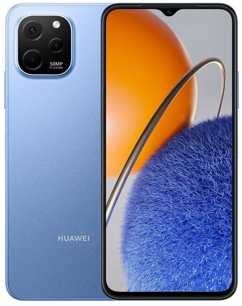 Смартфон HUAWEI nova Y61 4/128 Гб Сапфировый синий смартфон huawei nova y61 eve lx9n сапфировый синий