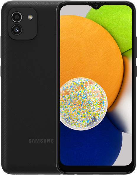 Смартфон Samsung Galaxy A03 4/64Gb Чёрный (SM-A035FZKGS) 0101-8178 Galaxy A03 4/64Gb Чёрный (SM-A035FZKGS) - фото 1