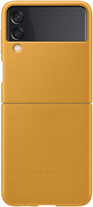 Клип-кейс Samsung Galaxy Z Flip3 Leather Cover Mustard (EF-VF711LYEGRU) 0313-9184 Galaxy Z Flip3 Leather Cover Mustard (EF-VF711LYEGRU) - фото 2