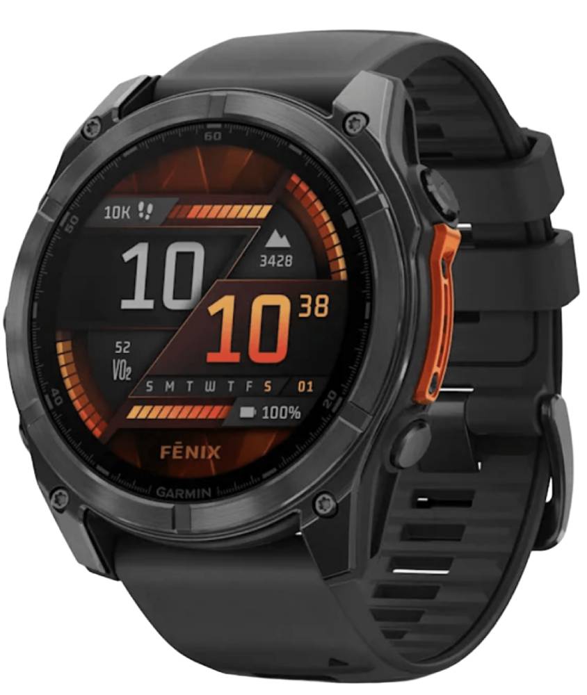 Garmin Fenix 8 Amoled 51мм Темно-серые с черным ремешком