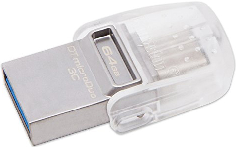 USB Flash Kingston USB/USB TypeC OTG Data Traveler DUO3 (DTDUO3C/64GB) 64Gb black 0305-1165 USB/USB TypeC OTG Data Traveler DUO3 (DTDUO3C/64GB) 64Gb black - фото 5