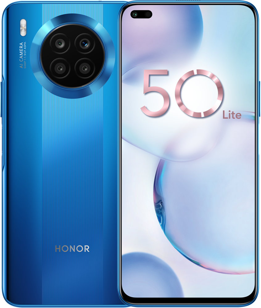 Смартфон HONOR 50 Lite 6/128Gb Blue смартфон honor 50 lite 6 128gb midnight black