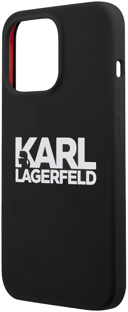 Чехол-накладка Karl Lagerfeld для iPhone 13 Pro Liquid silicone Stack logo Hard Черный 0319-0405 - фото 1