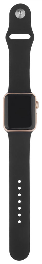 Ремешок для умных часов InterStep Sport Apple Watch 38/40мм силиконовый Black 0400-1730 Sport Apple Watch 38/40мм силиконовый Black - фото 5
