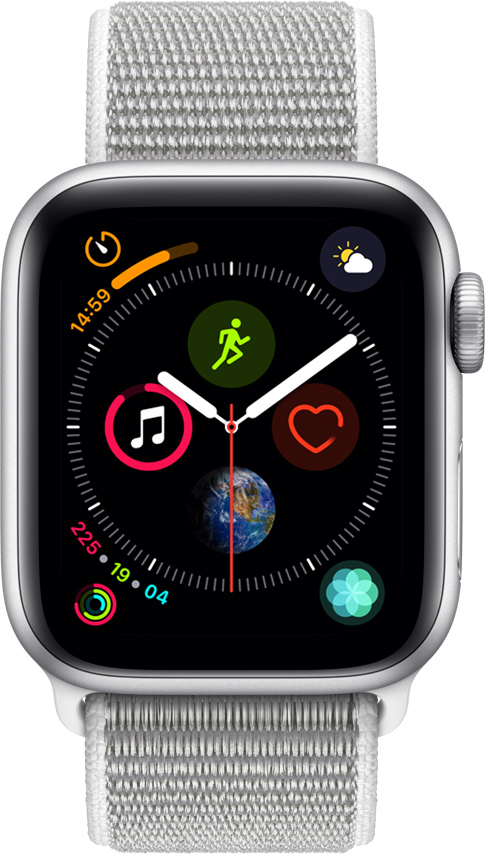 Часы Apple Watch Series 4 40 мм серебряный + ремешок серебряный (MU652RU/A) 0200-1776 MU652RU/A Watch Series 4 40 мм серебряный + ремешок серебряный (MU652RU/A) - фото 2