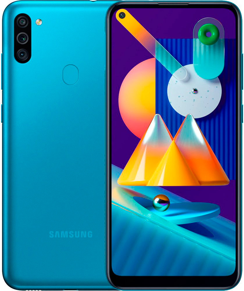 Смартфон Samsung M115 Galaxy M11 3/32Gb Blue 0101-7511 SM-M115FMBNSER M115 Galaxy M11 3/32Gb Blue - фото 1