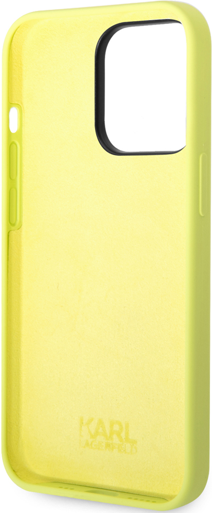 Чехол-накладка Karl Lagerfeld iPhone 14 Pro Liquid Silicone Case RSG Round Logo Bicolor Зеленый KLHCP14LSRSGRCN 0319-0646 - фото 2