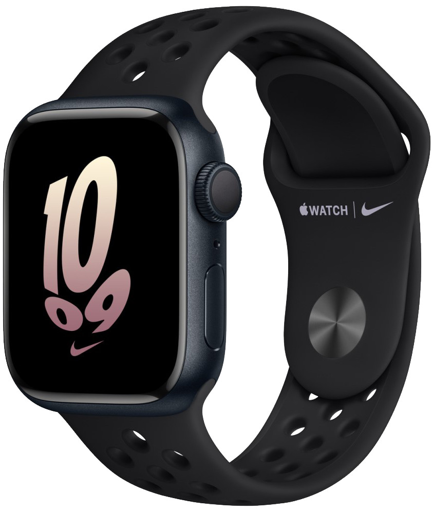 

Часы Apple, Watch Nike Series 8 GPS 45мм корпус из алюминия темная ночь + ремешок Черный