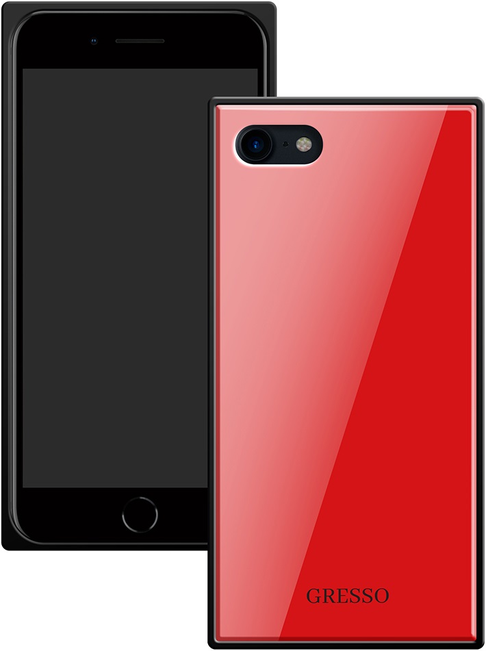 

Клип-кейс Gresso, Glass Apple iPhone 8/7 прямоугольный Red