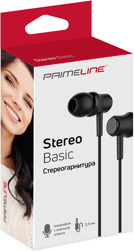 Наушники с микрофоном PrimeLine Stereo Basic Черные 0406-1774 4304 - фото 2