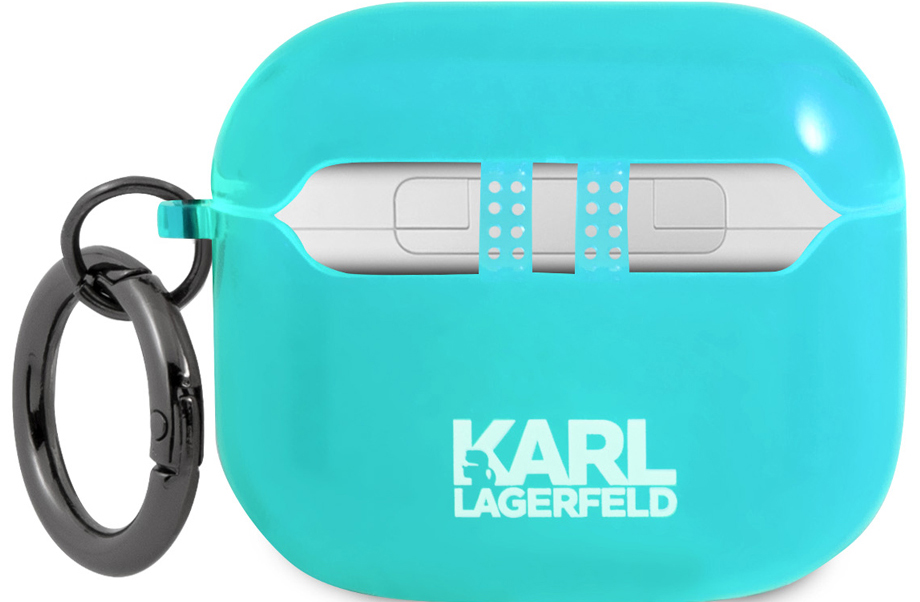 Чехол Karl Lagerfeld для Airpods 3 чехол TPU FLUO with ring Choupette Transp Голубой 0408-0047 Apple Airpods 3 - фото 2