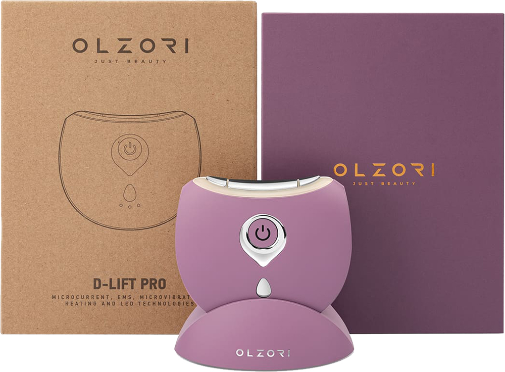Электрический массажер для лица и шеи OLZORI D-Lift Pro 5 в 1 Фиолетовый 7000-5109 - фото 9
