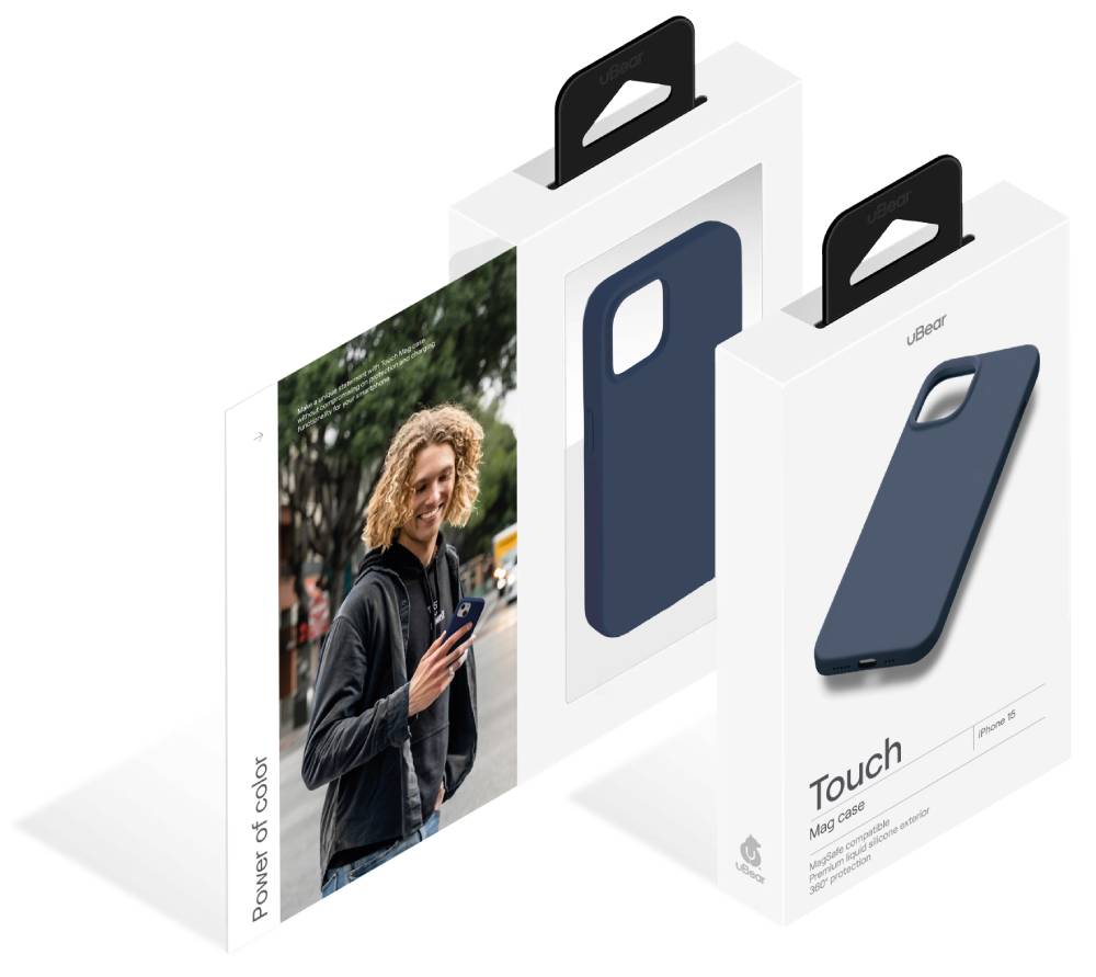 Чехол-накладка uBear Touch Mag Case для iPhone 15 Темно-синий 0314-0138 - фото 5
