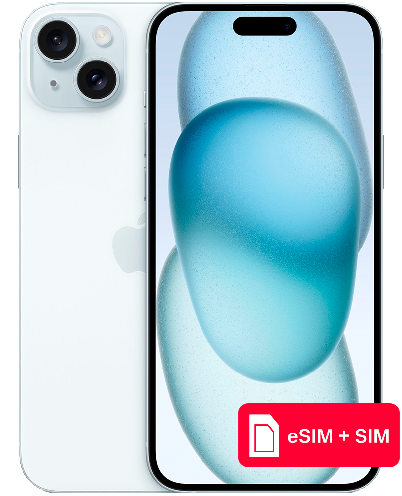

Смартфон Apple, iPhone 15 Plus 256Gb eSIM + SIM Голубой