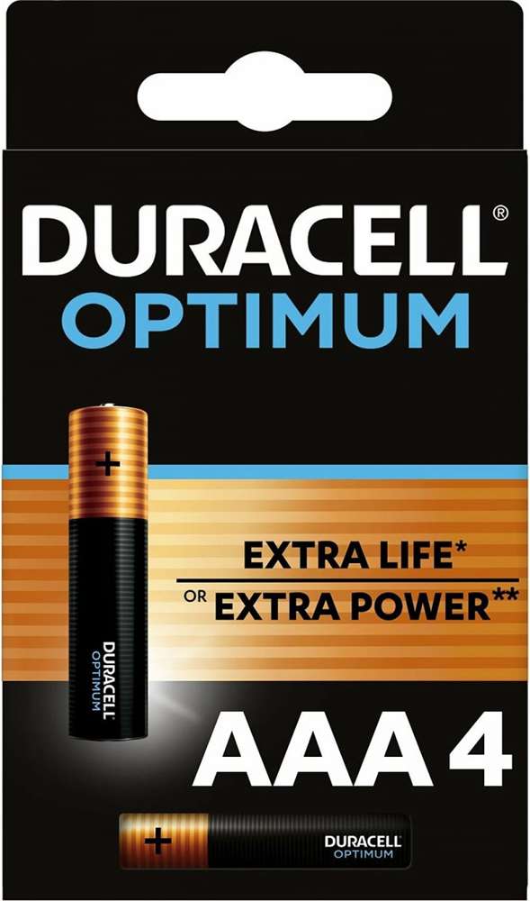 Duracell Optimum AAA LR03-4BL 1,5v алкалиновая 4шт