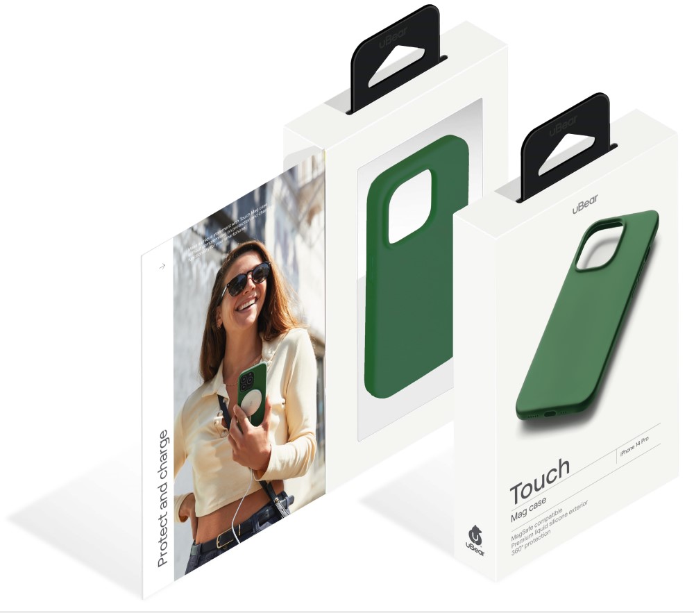 Чехол-накладка uBear Touch Mag Case для iPhone 14 Pro MagSafe Зеленый (CS205GR61PTH-I22M) 0319-0614 Touch Mag Case для iPhone 14 Pro MagSafe Зеленый (CS205GR61PTH-I22M) - фото 9