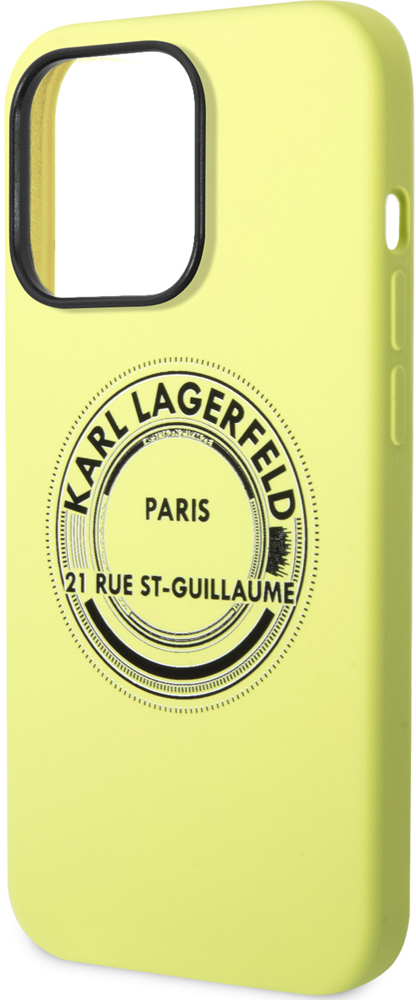Чехол-накладка Karl Lagerfeld iPhone 14 Pro Max Liquid Silicone Case RSG Round Logo Bicolor Зеленый  KLHCP14XSRSGRCN 0319-0647 - фото 1