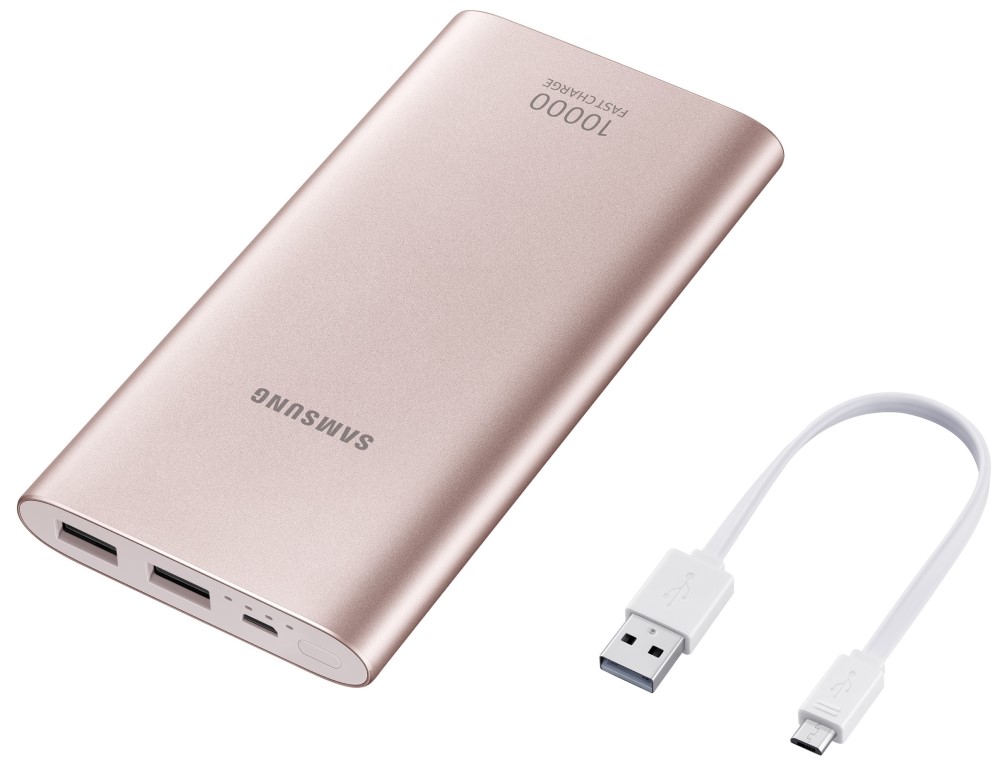 Внешний аккумулятор Samsung EB-P1100BPRGRU 10000 mAh micro USB pink 0301-0602 - фото 5