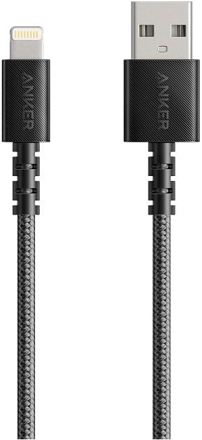 Дата-кабель Anker PowerLine Select USB-A/Lightning 1м MFI Black 0307-0686 PowerLine Select USB-A/Lightning 1м MFI Black - фото 1