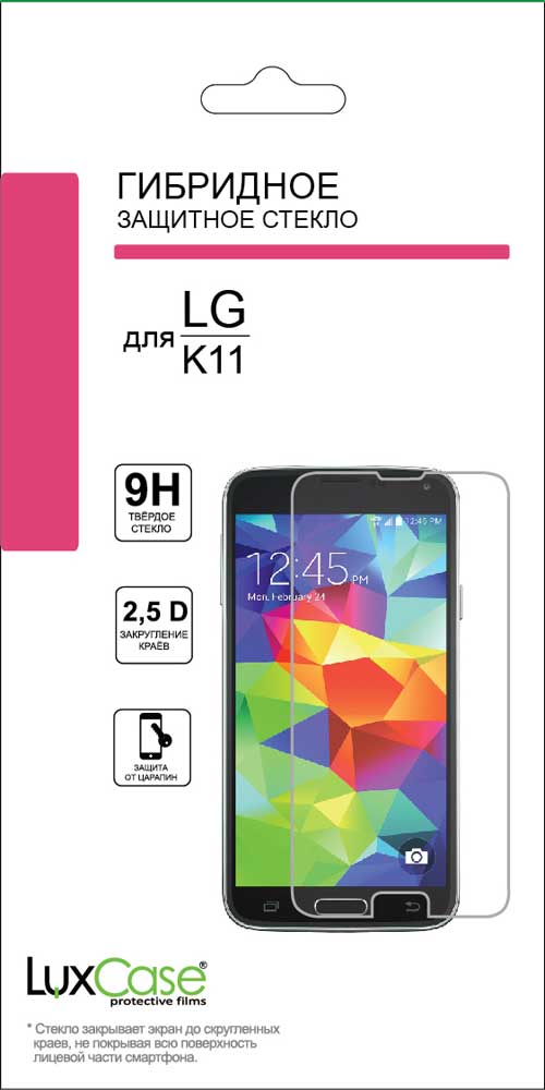 

Стекло защитное LuxCase LG K11 Hybrid прозрачное, LG K11 Hybrid прозрачное