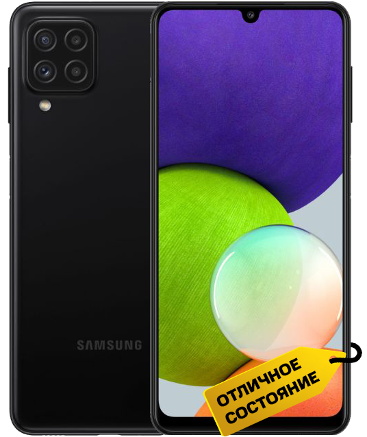Смартфон Samsung Galaxy A22 4/64Gb Black «Отличное состояние»